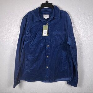 Goodfellow Men’s Blue Corduroy Long Sleeve Shirt Jacket Size L